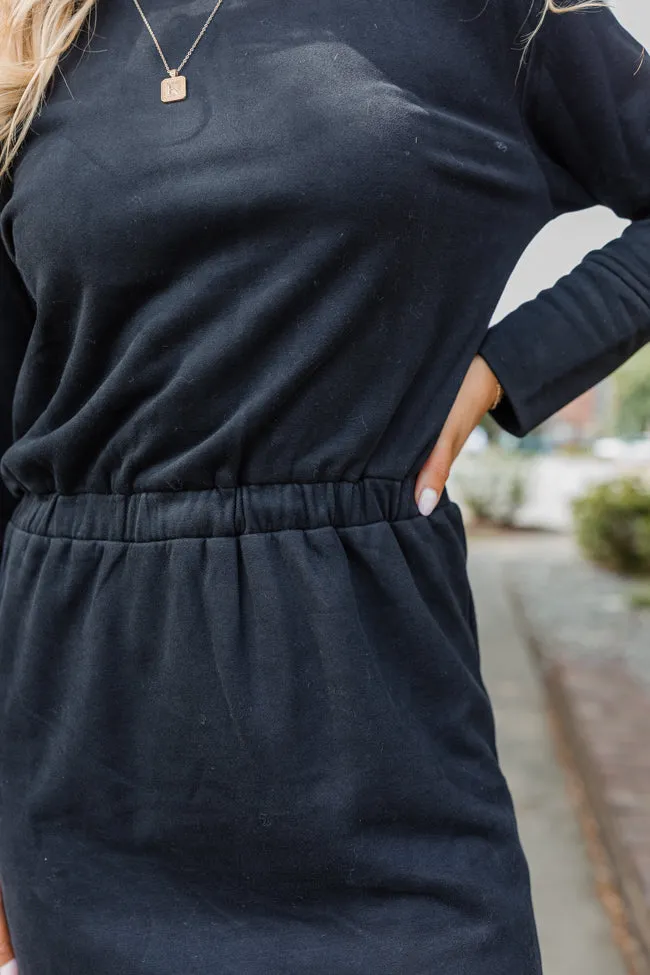 Hope In You Black Knit Long Sleeve Mini Dress FINAL SALE sold by Pink Lily product image thumbnail 3