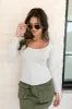 Make Your Choice Grey Ribbed Scoop Neck Long Sleeve Tee FINAL SALE sold by Pink Lily