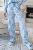 Under The Stars In Blue Floral Fantasy Bamboo Pajama Pants FINAL SALE sold by Pink Lily