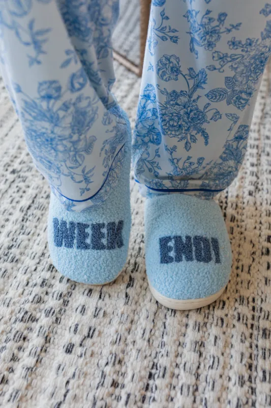 Blue Weekend! Slippers FINAL SALE sold by Pink Lily