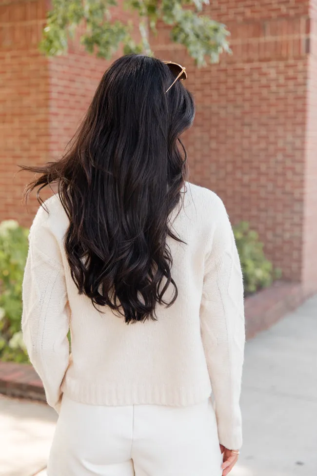 Tied To You Ivory Lace Up Sweater sold by Pink Lily product image thumbnail 4