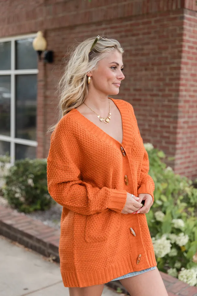 Northern Chill Rust Toggle Button Cardigan FINAL SALE sold by Pink Lily product image thumbnail 3