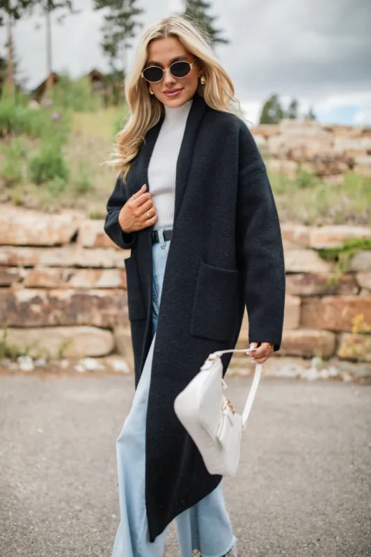 Go Where You Choose Black Long Cardigan FINAL SALE sold by Pink Lily