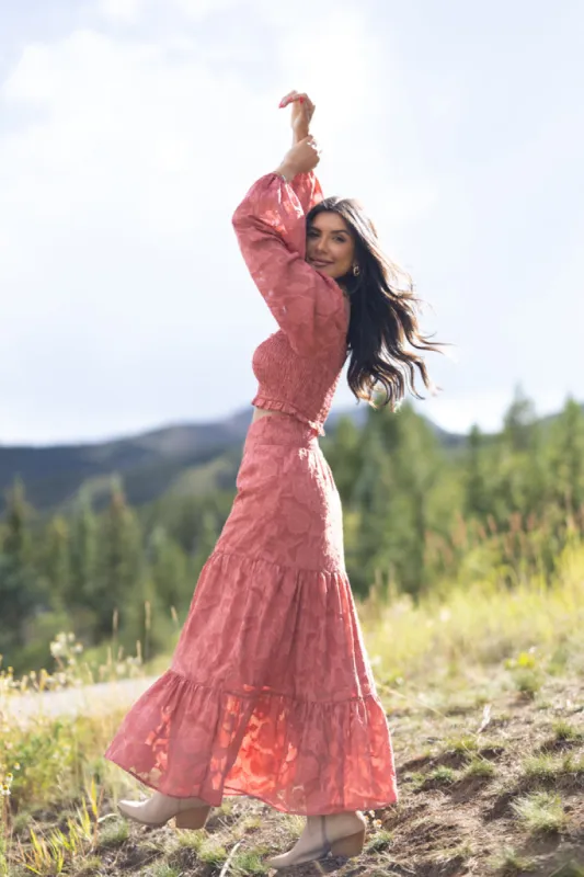 Top Of The World Terracotta Long Sleeve Top FINAL SALE sold by Pink Lily