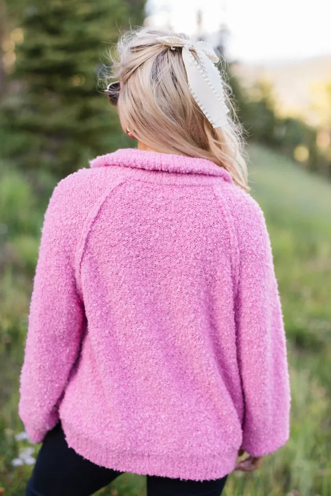 Signature Move Rose Fuzzy Quarter Zip Pullover sold by Pink Lily product image thumbnail 5