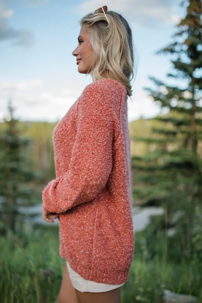 Dreamy Days Rust Fuzzy Crew Neck Sweater FINAL SALE sold by Pink Lily product image thumbnail 4