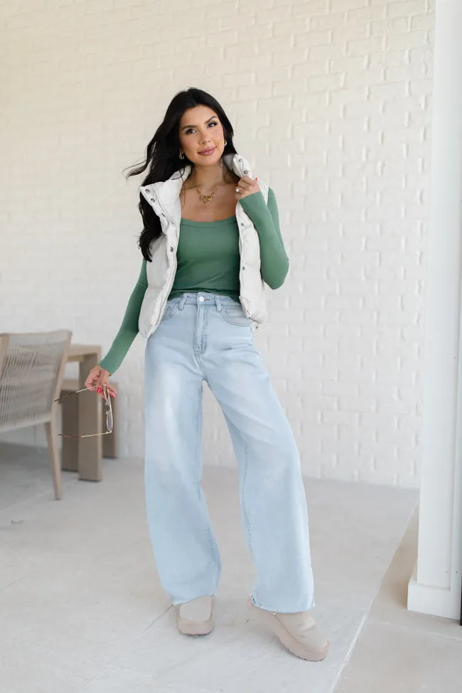 Make Your Choice Olive Ribbed Scoop Neck Long Sleeve Tee FINAL SALE sold by Pink Lily product image thumbnail 2