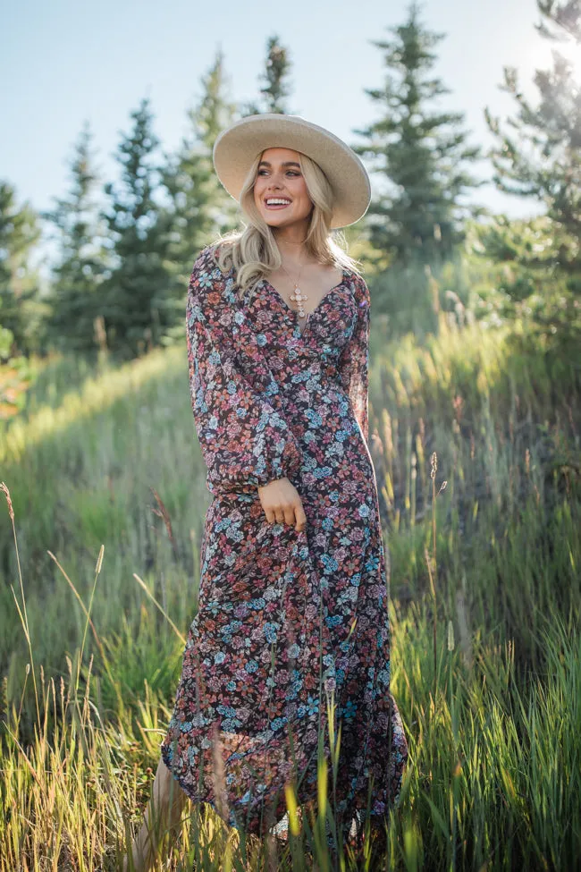 In The Air Multi Floral Lace Detail Maxi Dress FINAL SALE sold by Pink Lily product image thumbnail 3