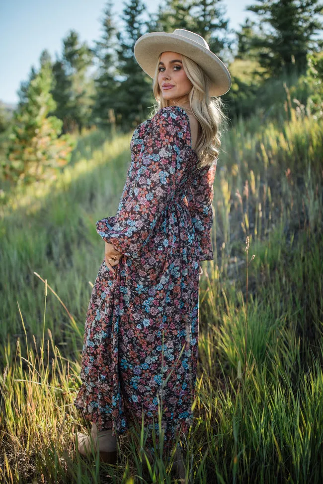 In The Air Multi Floral Lace Detail Maxi Dress FINAL SALE sold by Pink Lily product image thumbnail 4