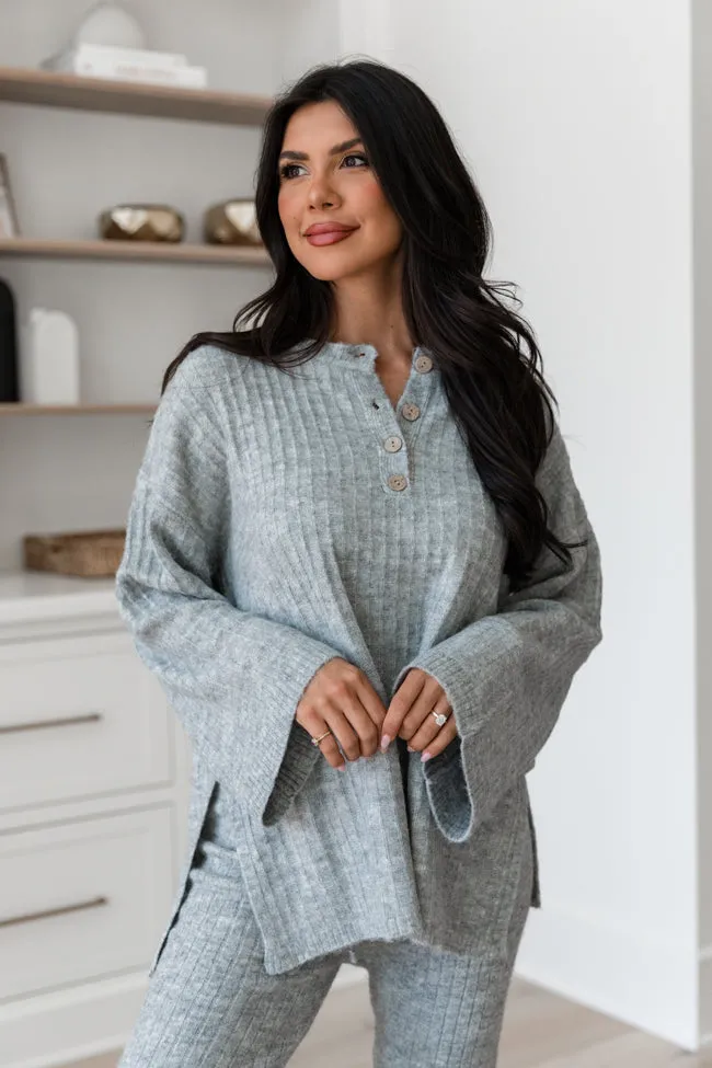 Downtime Heather Grey Ribbed Sweater Set sold by Pink Lily product image thumbnail 3
