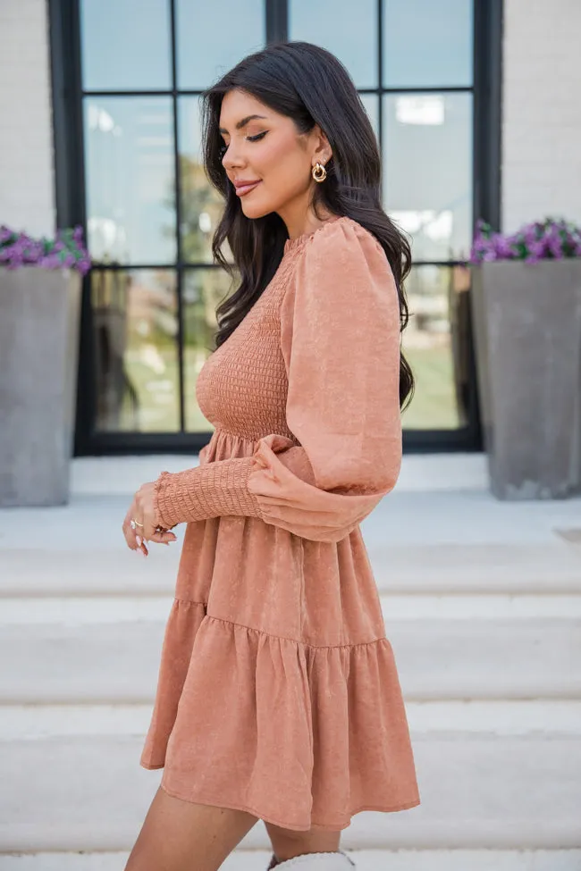 Long Nights Camel Textured Mini Dress FINAL SALE sold by Pink Lily product image thumbnail 3