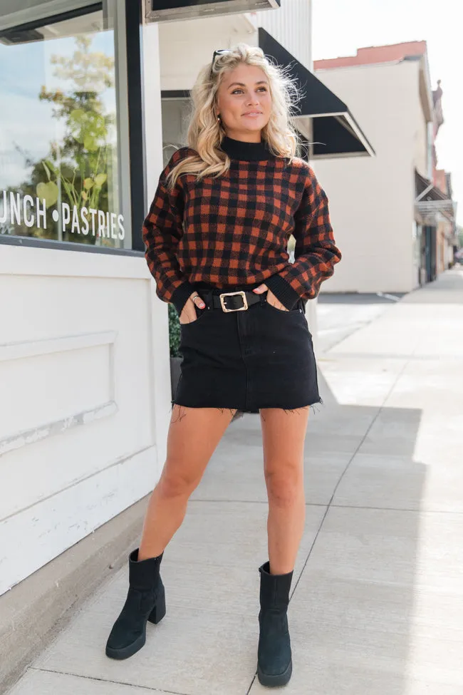 Point The Way Black Raw Hem Denim Skirt FINAL SALE sold by Pink Lily product image thumbnail 2