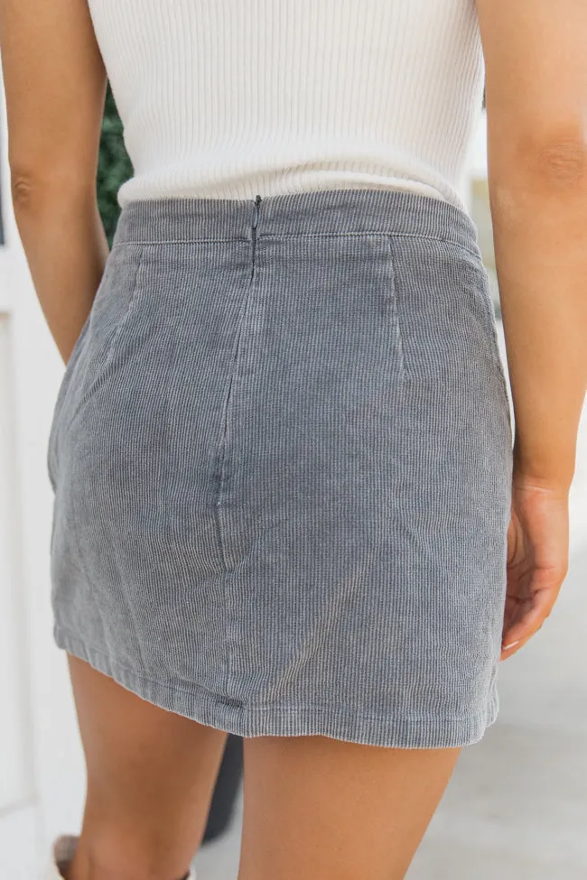 Inside Scoop Charcoal Blue Washed Corduroy Skort sold by Pink Lily product image thumbnail 4