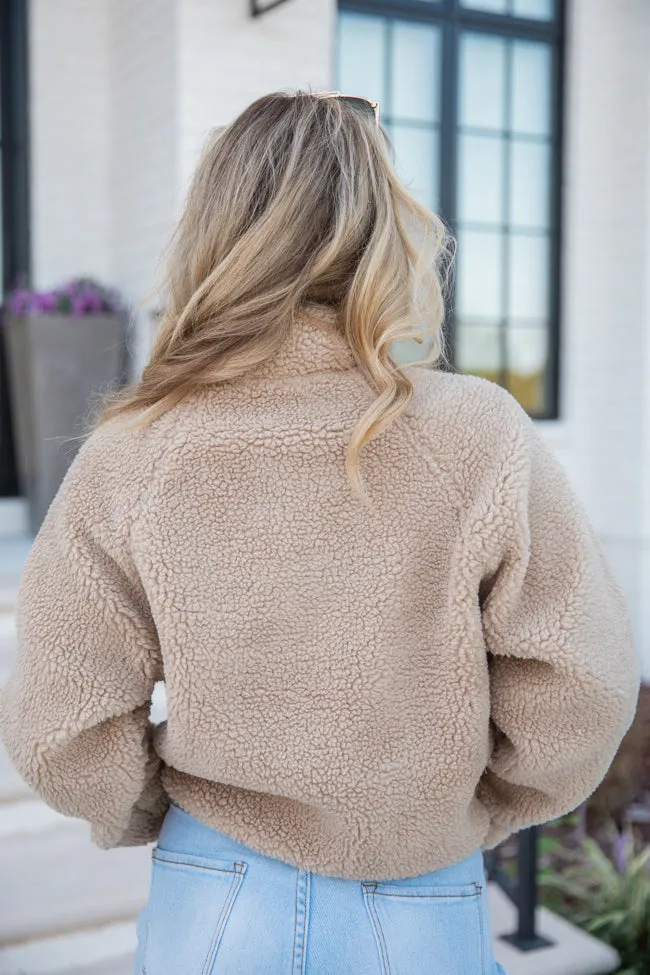 Headed To The Slopes Beige Sherpa Pullover sold by Pink Lily product image thumbnail 5