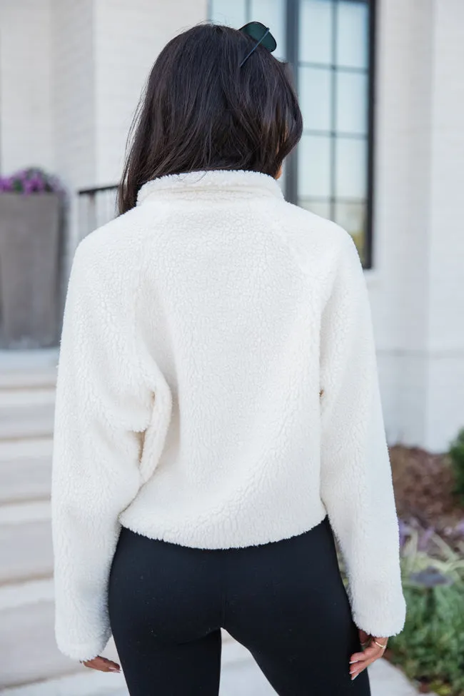 Headed To The Slopes White Sherpa Pullover FINAL SALE sold by Pink Lily product image thumbnail 5