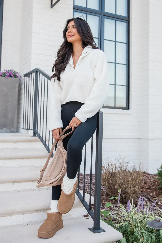 Headed To The Slopes White Sherpa Pullover FINAL SALE sold by Pink Lily product image thumbnail 3