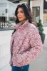 Tracking Promises Cream Multi Floral Corduroy Puffer Jacket FINAL SALE sold by Pink Lily