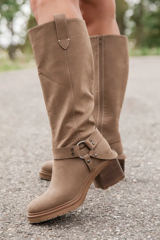 Vienna Dark Taupe Moto Knee High Boots sold by Pink Lily product image thumbnail 3