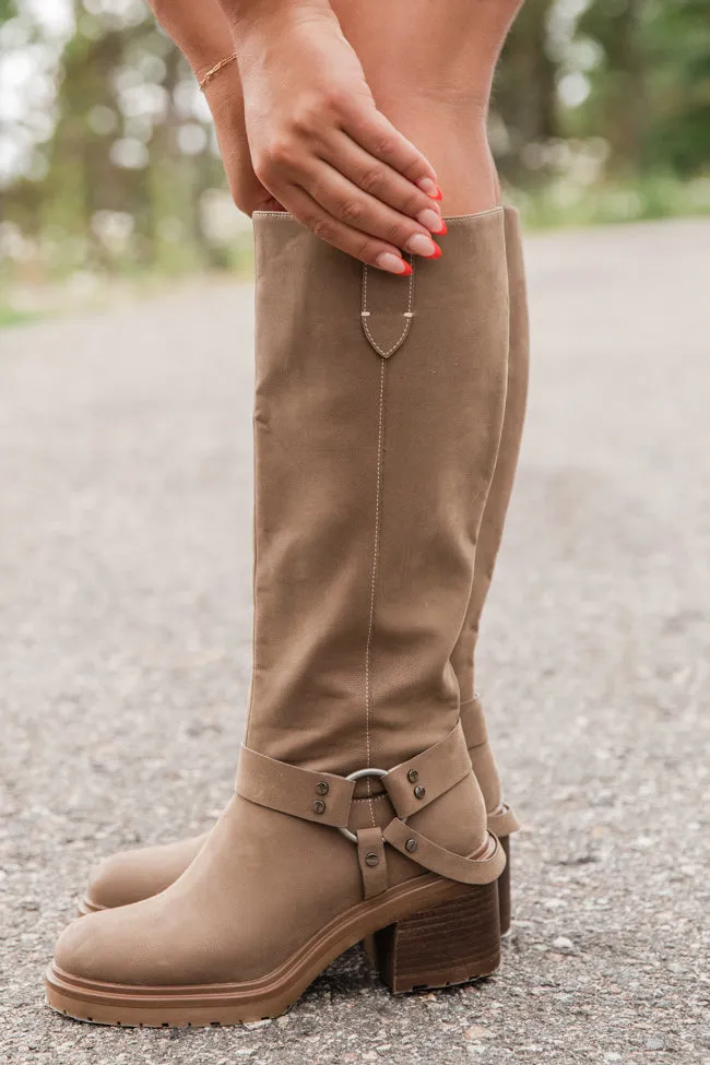 Vienna Dark Taupe Moto Knee High Boots sold by Pink Lily product image thumbnail 2