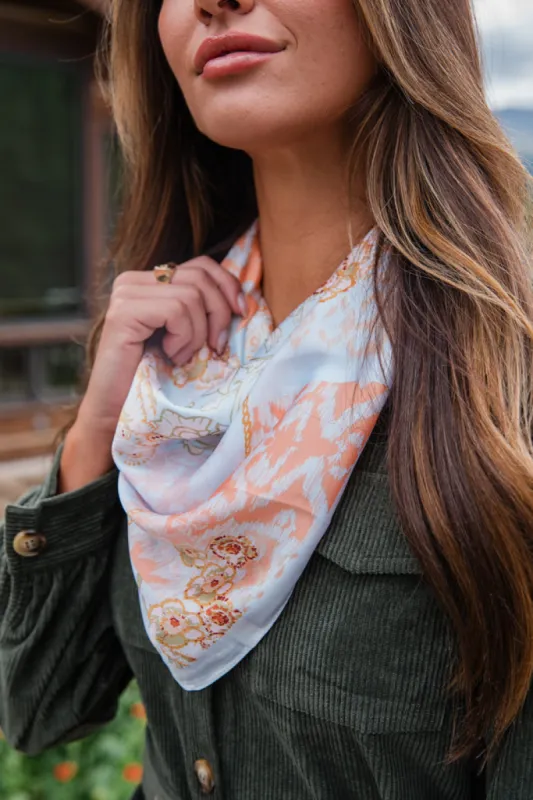 Aqua Floral Bandana sold by Pink Lily