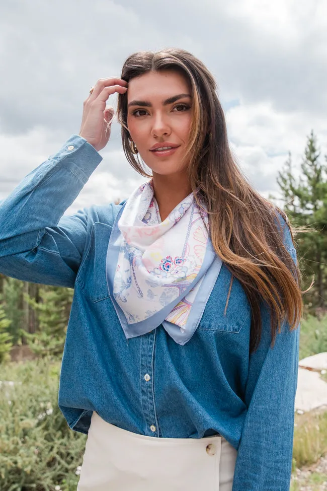 Blue Floral Bandana sold by Pink Lily product image thumbnail 4