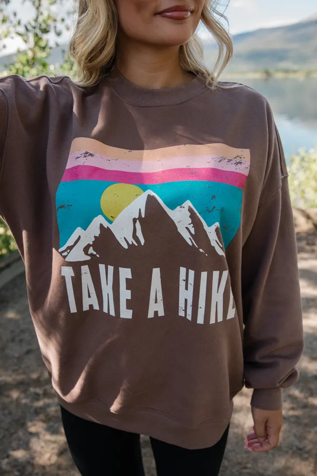 Take A Hike Mocha Graphic Sweatshirt FINAL SALE sold by Pink Lily product image thumbnail 3