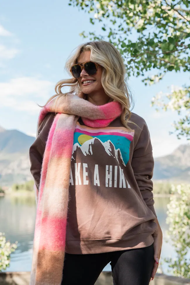 Take A Hike Mocha Graphic Sweatshirt FINAL SALE sold by Pink Lily product image thumbnail 2