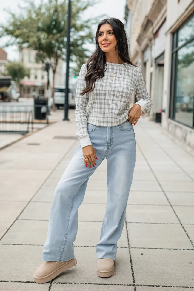 Layers Of Love In Plaid To Be Here Waffle Layering Top FINAL SALE sold by Pink Lily product image thumbnail 2