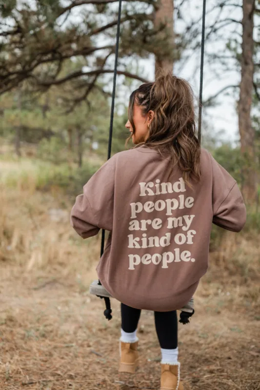 Tara Mocha Oversized Graphic Sweatshirt Emily Fauver X Pink Lily sold by Pink Lily