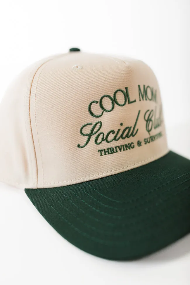 Cool Mom Social Club Dark Green and Natural Trucker Hat sold by Pink Lily product image thumbnail 3