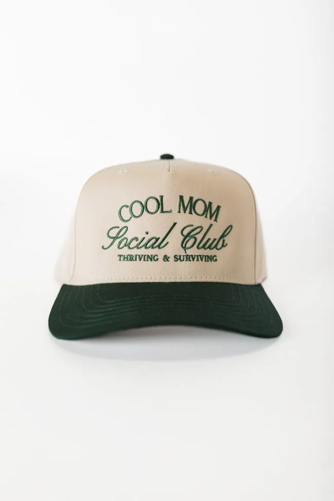 Cool Mom Social Club Dark Green and Natural Trucker Hat sold by Pink Lily