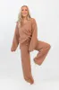 Dawn Teddy Fuzzy V-Neck Sweater Emily Fauver X Pink Lily sold by Pink Lily