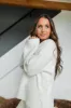 Dawn Ivory Fuzzy V-neck Sweater Emily Fauver X Pink Lily sold by Pink Lily