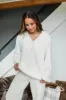 Dawn Ivory Fuzzy V-neck Sweater Emily Fauver X Pink Lily sold by Pink Lily