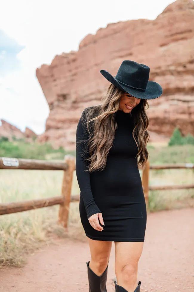 Mary Beth Black Ribbed Knit Dress Emily Fauver X Pink Lily sold by Pink Lily product image thumbnail 2