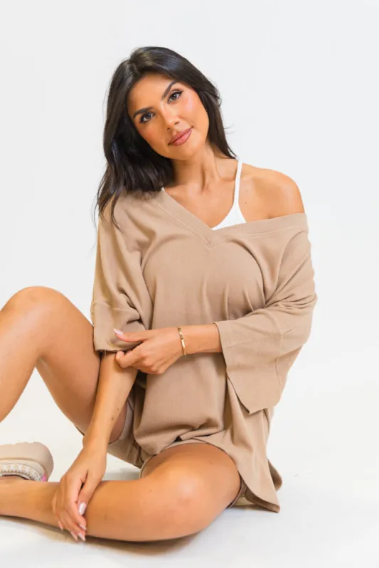 Love Me So Mocha Ribbed Set SALE sold by Pink Lily