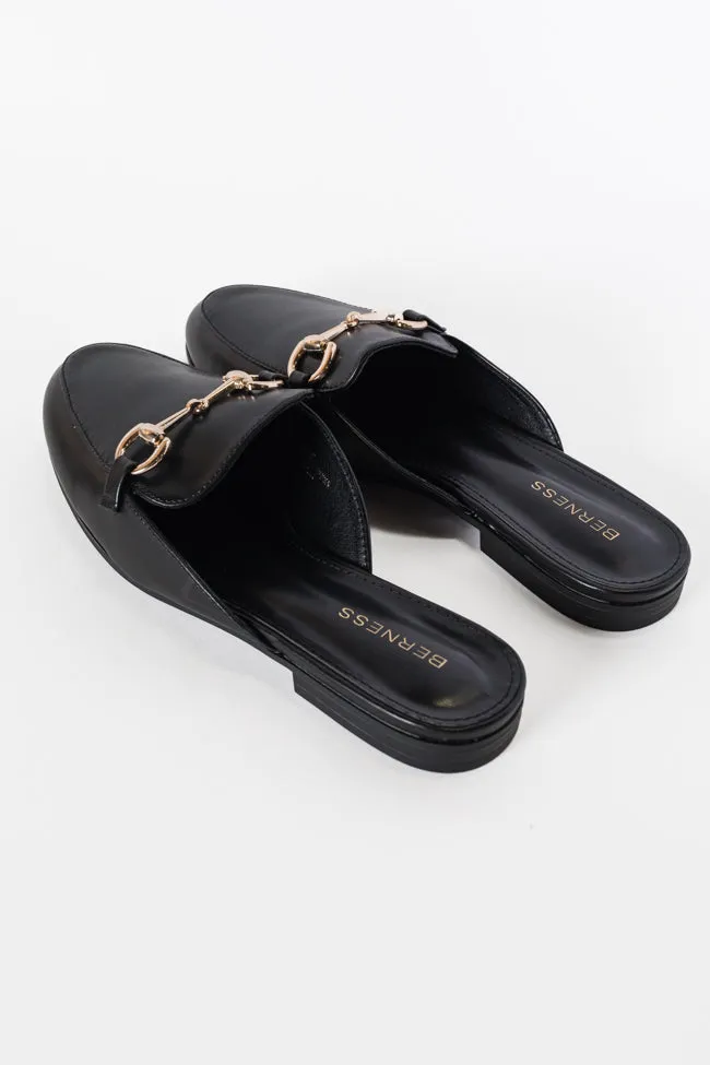 Sabrina Black Slip-On Leather Mule SALE sold by Pink Lily product image thumbnail 3