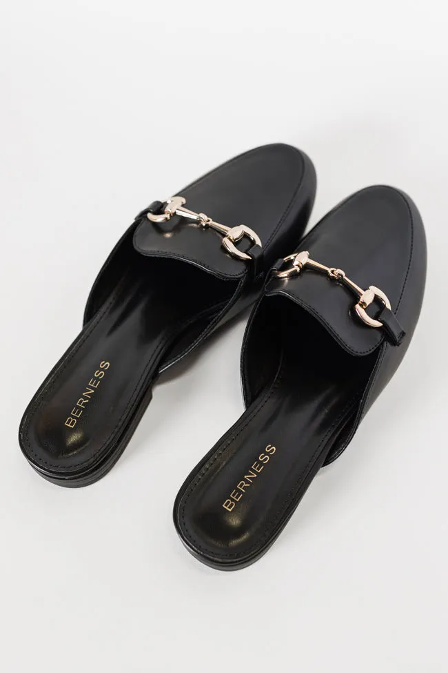 Sabrina Black Slip-On Leather Mule SALE sold by Pink Lily product image thumbnail 4