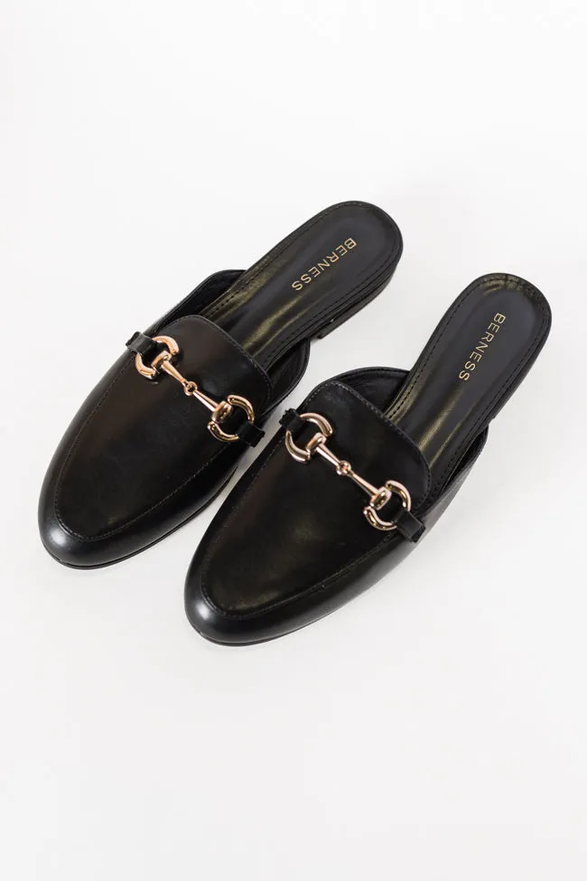 Sabrina Black Slip-On Leather Mule SALE sold by Pink Lily product image thumbnail 2