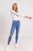 Chelsie Light Wash Busted Knee Jeans FINAL SALE sold by Pink Lily