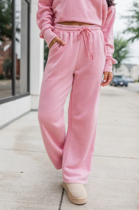 Learn As You Go Mauve Acid Washed Lounge Pants DOORBUSTER sold by Pink Lily