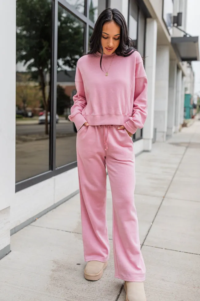 Learn As You Go Mauve Acid Washed Lounge Pants DOORBUSTER sold by Pink Lily product image thumbnail 2