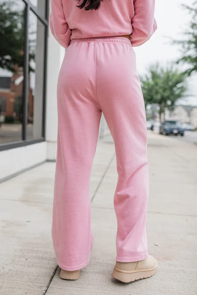 Learn As You Go Mauve Acid Washed Lounge Pants DOORBUSTER sold by Pink Lily product image thumbnail 4