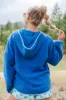 My Go To Blue Sherpa Quarter Zip Hooded Pullover sold by Pink Lily