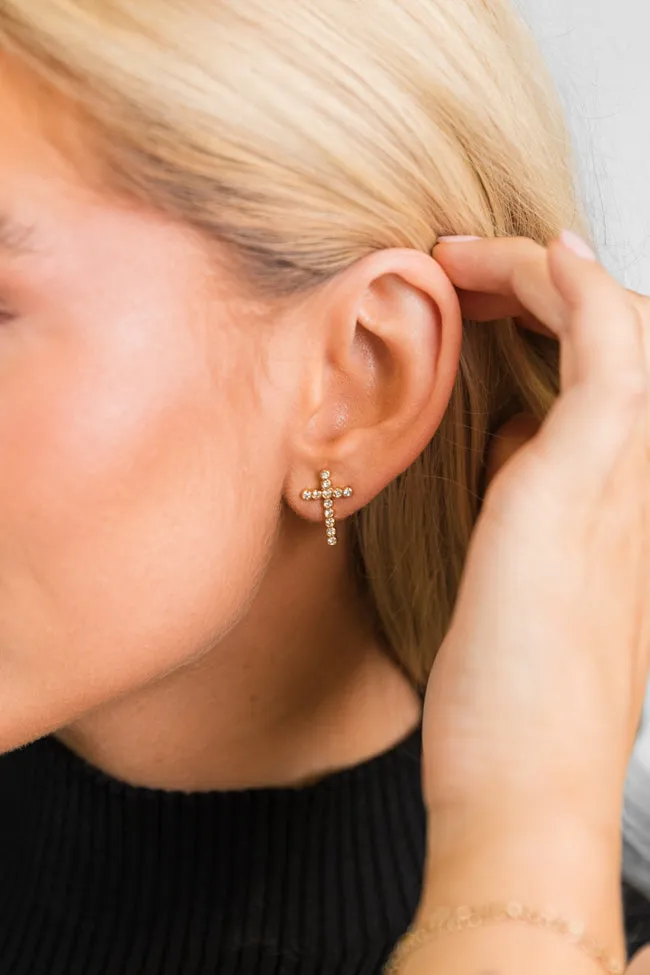 Cross Post Earrings sold by Pink Lily