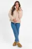 High Road Beige Sherpa Puffer Jacket FINAL SALE sold by Pink Lily
