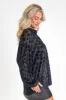 Face The Day Black Velvet Floral Button Down Blouse FINAL SALE sold by Pink Lily