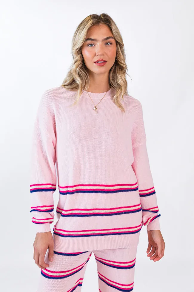 Seeing Stripes Pink and Purple Striped Sweater FINAL SALE sold by Pink Lily product image thumbnail 5