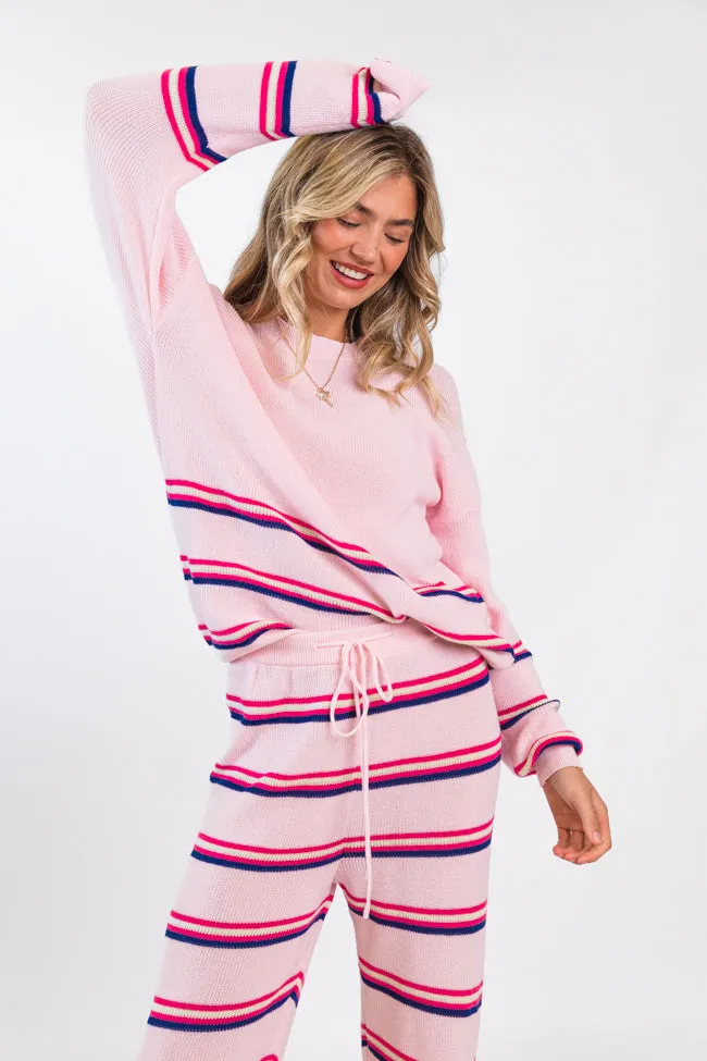 Seeing Stripes Pink and Purple Striped Sweater FINAL SALE sold by Pink Lily product image thumbnail 4
