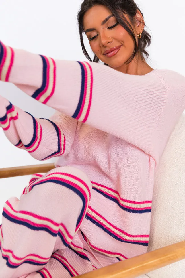 Seeing Stripes Pink and Purple Striped Sweater FINAL SALE sold by Pink Lily